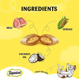 pedigree Temptations Cat Treat, Savoury Salmon Flavour - 12 X 85 g, For Adult, Chunk Salmon Cat Treat image 2