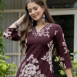 prisca Women Pure Cotton Kurta Pant Set-picture-13