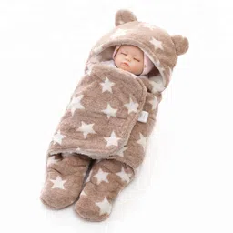 aakriti Printed Single Hooded Baby Blanket for Heavy Winter-picture-13