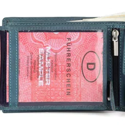 napa hide Men Blue Genuine Leather Wallet - Regular Size image 5