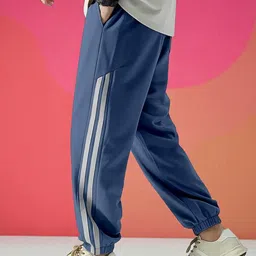 nivedanm Men Self Design Blue Track Pants-picture-17