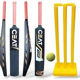 krishav trading Combo Set Pvc Plastic Bat With Plastic Wicket Set 3 Stumps And 1 Tennis Ball Cricket Kit-picture-10