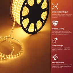 eware 2400 LEDs 10.01 m Gold Steady Strip Rice Lights-picture-18