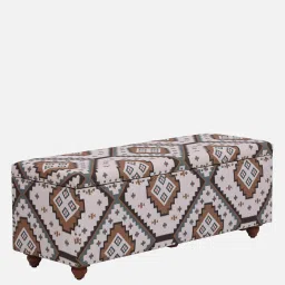 mudramark from pepperfry Amravan Fabric Linen Trunk In Multi-Colour image 5