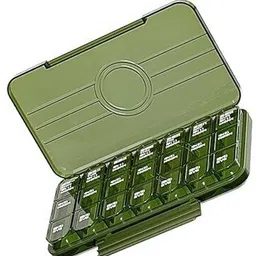 staragencies 1 Large Transparent Portable Medicine Box for Business Trip(28 Compartments Green) Pill Box-picture-10