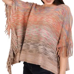 life and style Wool Blend Poncho image 4