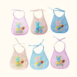 wagwanfly Bibs-Rabbit Set of 6 | Bibs for Baby Boy's & Girls | Infant Apron image 3