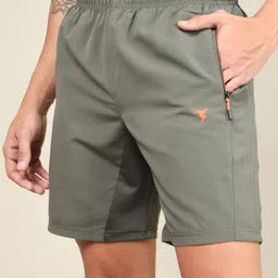 technosport Solid Men Green Sports Shorts image 4