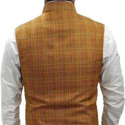 aljaami Checkered Men Waistcoat image 2
