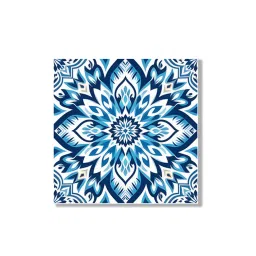 nestroots Blue and White Tile Collection Call Wall Painting Set of 3 White Frame image 3