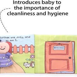 intellibaby It's Bath Time Cloth Book For Kid|Crinkle Sound Stimulate Auditory Sense|12 Page image 3