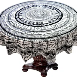 miyanbazaz Self Design 6 Seater Table Cover-picture-24