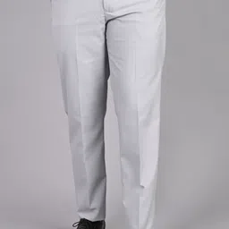 streetvibes Men Regular Fit Grey Cotton Blend Trousers image 4