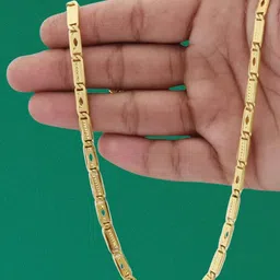 1 gm high quality gold plated men's chain Gold-plated Plated Alloy Chain-image-62