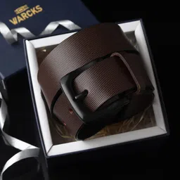 warcks Men Formal, Casual, Evening, Party Brown Genuine Leather Belt image 2