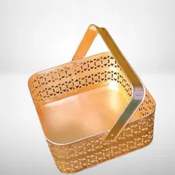 namra export Metal Storage Basket with Handle | Home Organizer Tray-picture-47