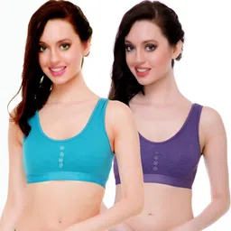 waysoft Pack of 2 Women Sports Non Padded Bra-picture-27
