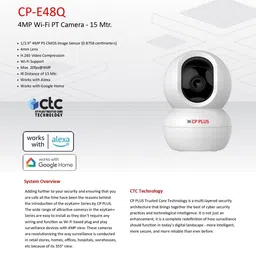 CP PLUS CP-E48Q 4 Mp Wi-FI PT Camera For Home Security Camera image 3