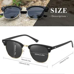 roadway UV Protection Retro Square Sunglasses (Free Size) image 3