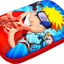 poksi Naruto EVA Pencil pouch for Kids| Pencil box for Boys and Girls| Double zipper t o lock| Added Inside zipper and seperator Art EVA Pencil Box image 4