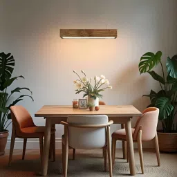 symplify Clara 24 Brown Wooden LED Hanging Lamp image 1