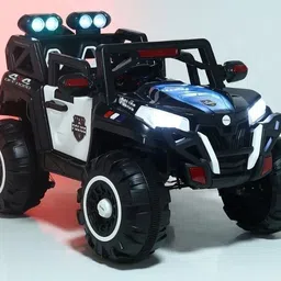 2188 WHITE 4X4 Monster Wheel (1-9 Years) Battery ride on Rideons & Wagons Battery Operated Ride On-image-3
