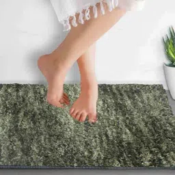 Green Polyester 60 x 24 Inches Machine Made Floor Runner by Luxe Home International-picture-24