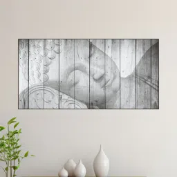 nestroots Canvas Framed Buddha Statue in Timeless Monochrome Elegance Wall Painting-picture-33