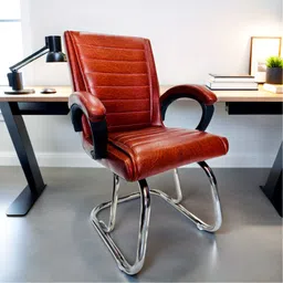 goyalson Executive Comfortable Ergonomic Home Office visitor Study Reception School Leatherette Office Visitor Chair image 1