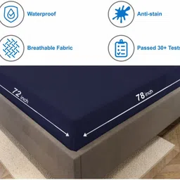 niwed King Size Elastic Strap Cotton Waterproof Mattress Cover image 4