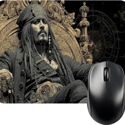 FINIXSTORE Premium Captain Jack Sparrow On His Throne Printed (9 inch x 7 inch) Non Slip Base Mousepad-picture-46