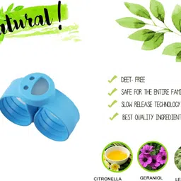 leevme Mosquito Repellent Bracelet for 30 Days Use - 100% Natural Plant Based Oil, Non Toxic Travel Insect Repellent, Safe DEET Free Band for Kids, Adults and Teens, Ideal or Indoor and Outdoor Activities_ Pack of 1 image 4