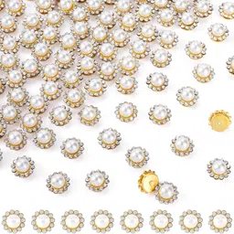 cbm craftara by monika Pack of 100 Elegant White Pearl Rhinestone Embellishments for DIY & Decoration-picture-10