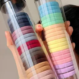 elecsera Elastic Rubber Band for Ponyties Hairstyle Rubber Band For Girls & Women Rubber Band-picture-10