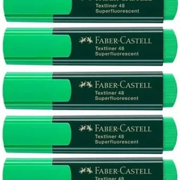 brand home FABER CASTELL Classic Textliner Pen Set of 5 Marker Green Colour Highlighter-picture-24