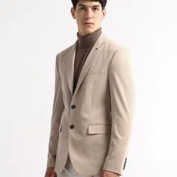 arrow Men Self Design Single Breasted Formal Blazer image 2