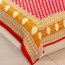 dreamsoft 144 TC Cotton Single Jaipuri Prints Flat Bedsheet image 4