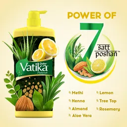 dabur vatika Lemon Anti-Dandruff Shampoo, Reduces Dandruff from 1st wash image 4