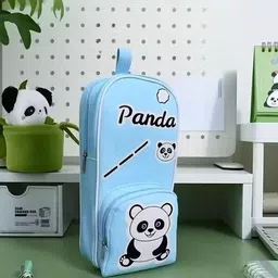 shazam Combo Kids Panda School Pencil Box With Keychain, durable zipper for easy use. Art Artificial Leather Pencil Box-picture-28