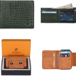 Men Travel Multicolor Genuine Leather Wallet-image-0