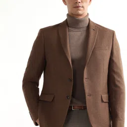 arrow Men Solid Single Breasted Formal Blazer-picture-20