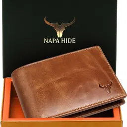 napa hide Men Tan Genuine Leather RFID Wallet - Regular Size-picture-26