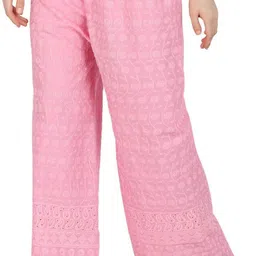 mixfit Women Regular Fit Pink Cotton Blend Trousers-picture-26