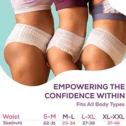 evereve Ultra Absorbent Disposable Period Panties, Xl-Xxl, 10's Pack Sanitary Pad image 5