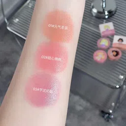 vongee Gege Bear Air Cushion Blush Cream Waterproof Lasting Cheek Tint Blush with Puff image 5