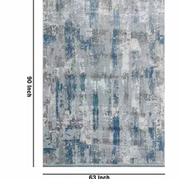 Grey Abstract Polypropylene 5 ft x 7 ft Machine Made Carpet by Apco image 3