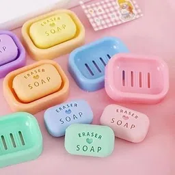 theaashirabox Mini Soap Eraser Rubber for Kids | Non-Dust Eraser Gift Item Eraser image 4