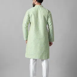 jugg jugg jeeyo Men Printed Jacquard Straight Kurta image 3