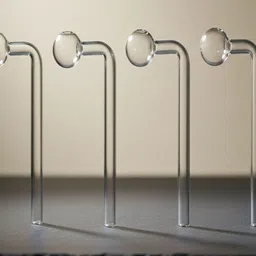 wishingbell natural 6 inch Bend Glass Oil Burner Pipe Transparent (Pack of 4) Borosilicate Glass Inside Fitting Hookah Mouth Tip image 4