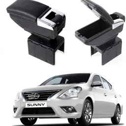oshotto PU Leather AR-01 Car Armrest Console Box For Sunny Black Car Armrest-picture-15